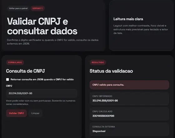 Formulário do Validador de CNPJ